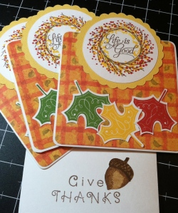 Life is Good and Fall Harvest Stamp Sets Used