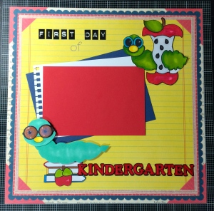 First Day of Kindergarten Scrapbook Layout