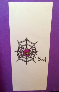 Inside of Batty card using Spider in Web image